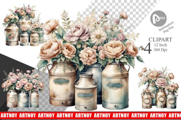 Charm in Every Detail: Using Decorative Milk Can Clipart