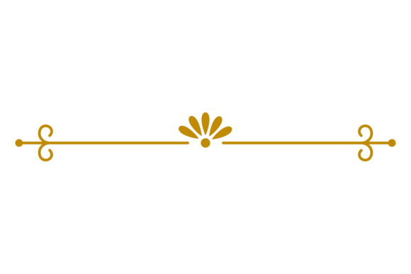 Classic Decorative Separator. Floral Fan: A Creative Asset