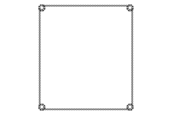 Decorative Blank Frame: Geometric Line S and Modern Borders