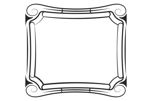 Decorative Doodle Frame: Rectangular Creative Line Art