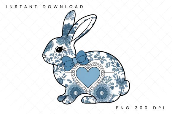 Decorative Floral Patterns Easter Bunny: A Versatile Design Asset
