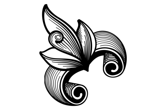 Decorative Flourish Filigree Corner: Bar of Elegance