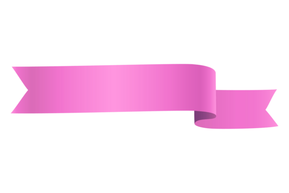 Decorative Pink Ribbon: Satin Banner Tag