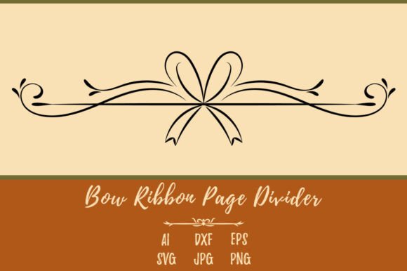 Elegant Line Separators: The Bow Ribbon Divider