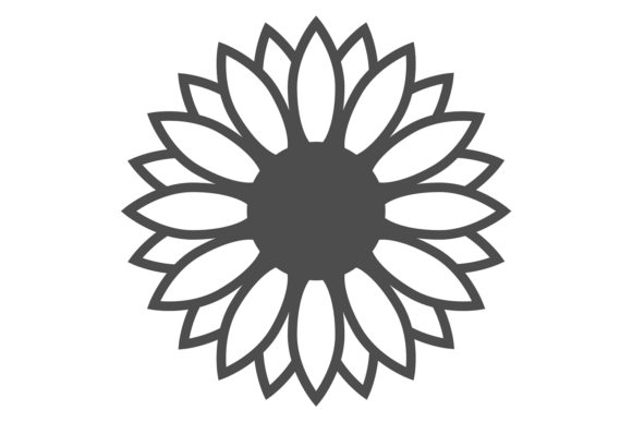 Elevate Designs with the Summer Flower Black Icon Decorative Plant