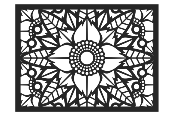 Floral Laser Cut Ornament: Decorative Geometric Beauty