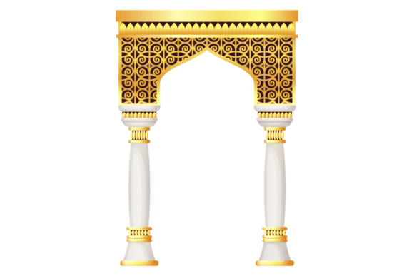 Golden Ornate Arch: A Timeless Ancient Decorative Typeface