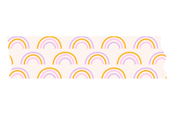 Rainbow Pattern Decorative Scotch Tape C: A Playful Design Asset