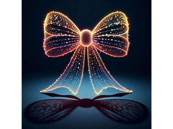 Unwrapping the 3D-Rendered Decorative Bow with Vibrant Style
