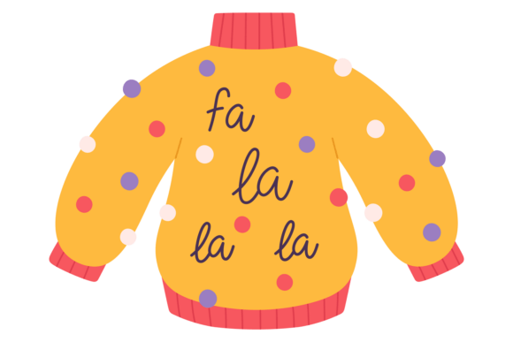 Wool Sweater with Decorative Christmas F: A Cozy Typeface